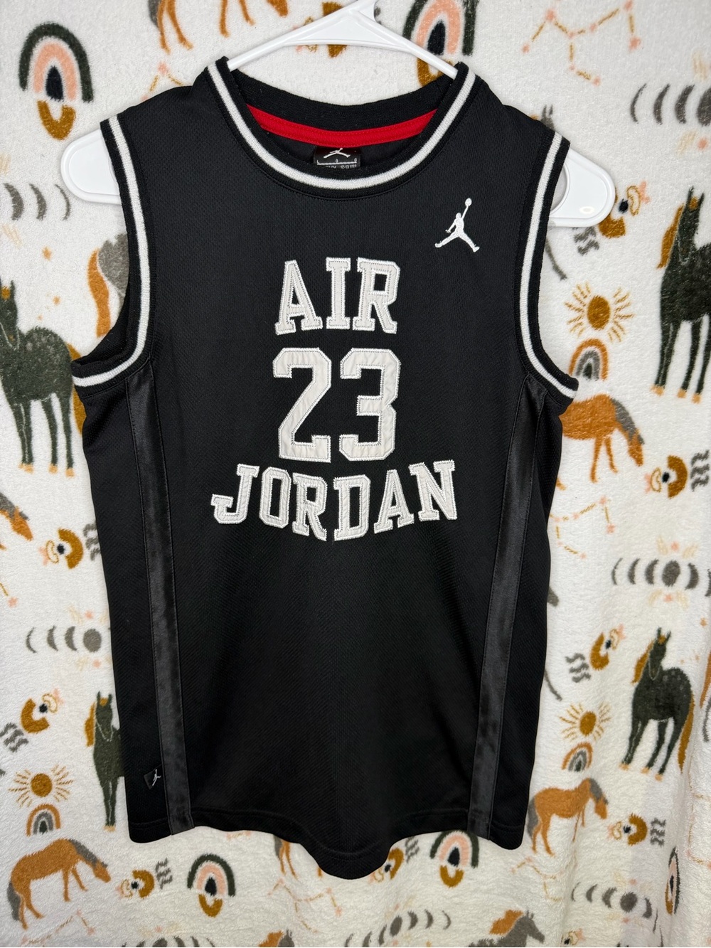 Jordan Black & White Kids' Air 23 Basketball Jersey